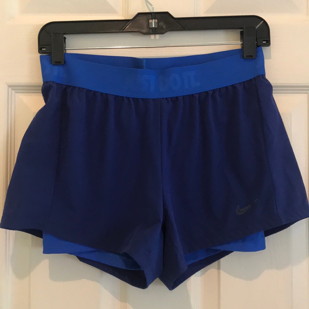 S blue nike drifit shorts